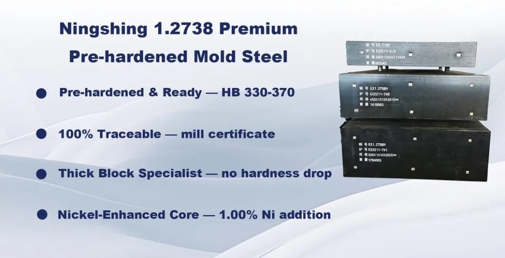 1 2738 718 P20 Ni Tool Alloy Plastic Mould Die Steel